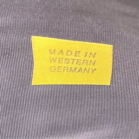 Vintage Boscha Lederwaren Modell Blue Soft Leather Clutch Bag Made West Germany - Picture 10 of 11